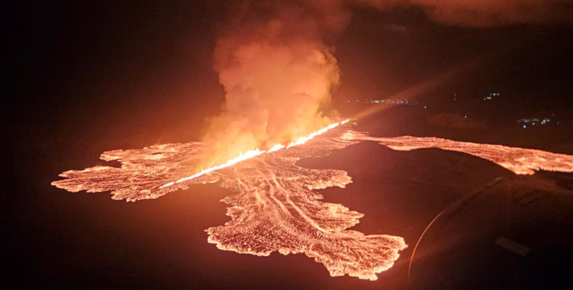 Un vulcan din Islanda a erupt pentru a 10-a oară în trei ani