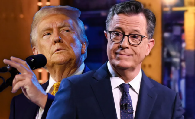 Stephen Colbert revine pe micile ecrane după viralizarea unui deepfake cu Donald Trump care îl aruncă la gunoi